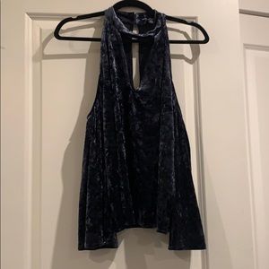 American Eagle Velour open shoulder top